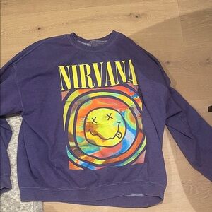 NIRVANA Multicolor Graphic Crewneck Sweater